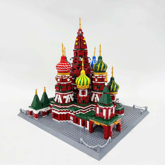 Architecture MOC Famous Saint Basil's Cathedral Bricks Toys