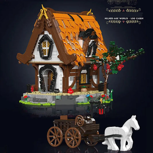 Creator Ideas MOC Medieval City Log Cabin Bricks Toy