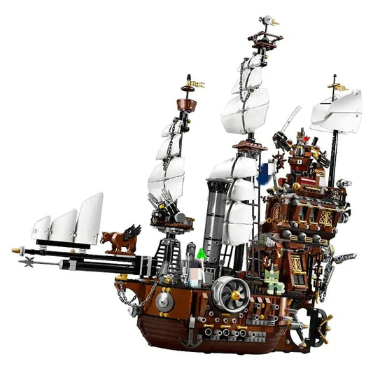 Movie MOC Metal Beard Sea Cow Pirates Ship Bricks Toy