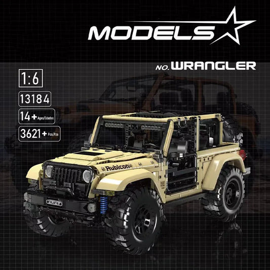 Tech MOC RC Jeep Wrangler SUV Car Bricks Toy