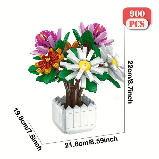 Creator Expert Chrysanthemum Potted Plant Bricks Toy