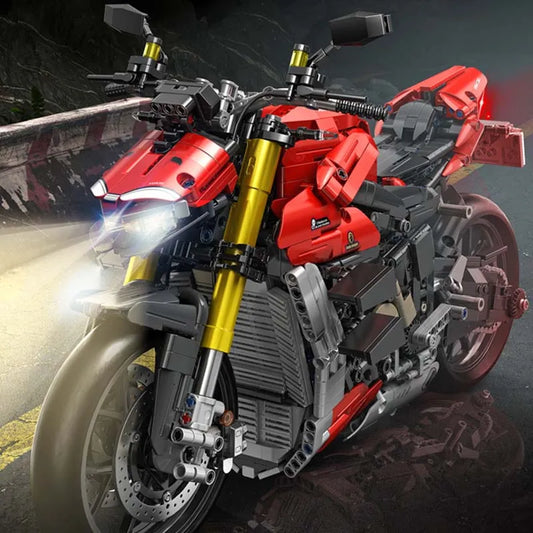 Tech MOC Ducati V4 Sport Motorcycle Bricks Toy