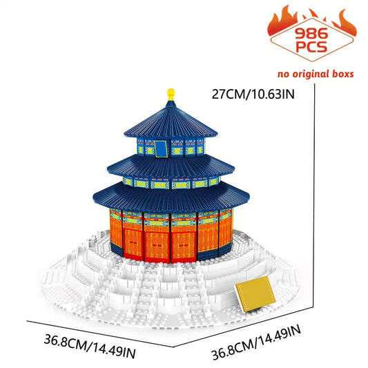 MOC Architecture Temple Of Heaven Bricks Toy