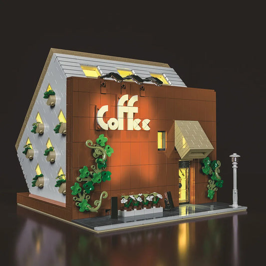 Street Experts MOC City Upside Down Cafe Bricks Toy