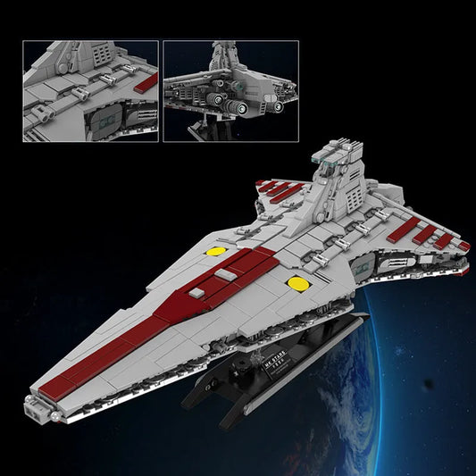 Star Wars MOC Republic Attack Cruiser Bricks Toy