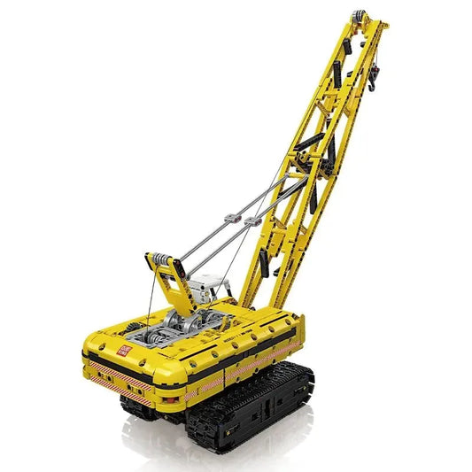 Tech MOC Motorized Yellow Crawler Crane Bricks Toy