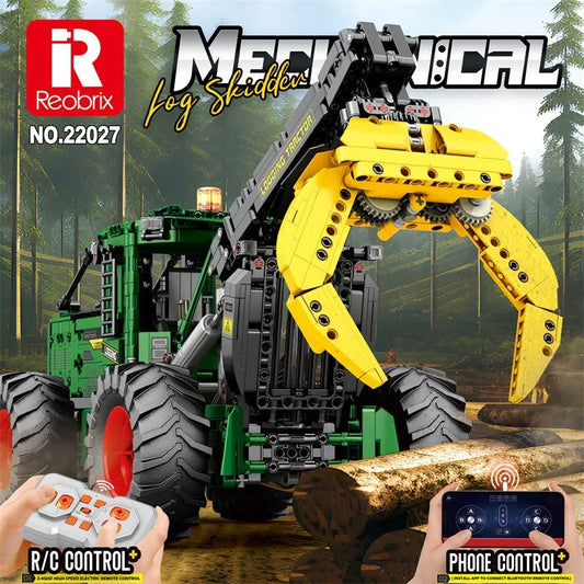 Technic MOC Motorized Log Skidder Bricks Toy