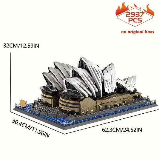 MOC Architecture Famous Sydney Opera House Bricks Toy
