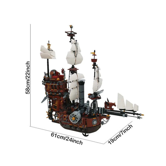 MOC Movie Metal Beard Sea Cow Pirate Ship Bricks Toys