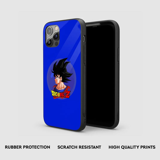 Goku Blue Minimal Silicone Armored Phone Case by Anime Phone Cover