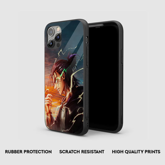 Eren Yeager Lightning Silicone Armored Phone Case by Anime Phone Cover