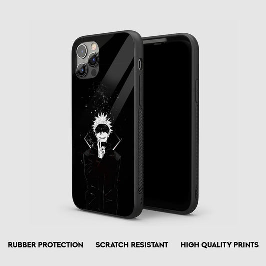 Satoru Black Silicone Armored Phone Case by Anime Phone Cover