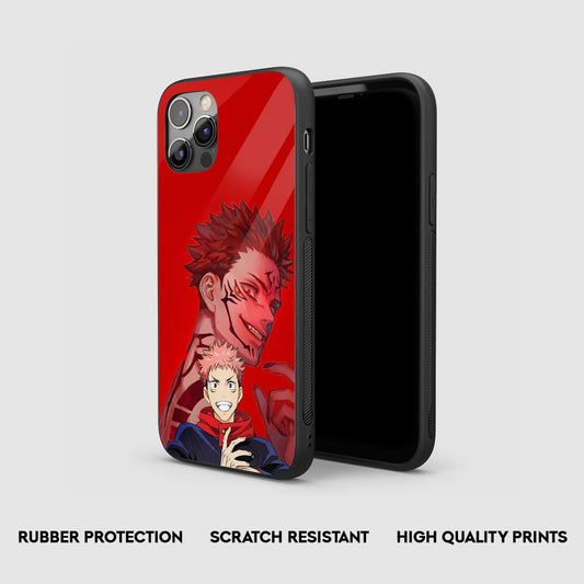 Yuji Itadori Red Silicone Armored Phone Case by Anime Phone Cover