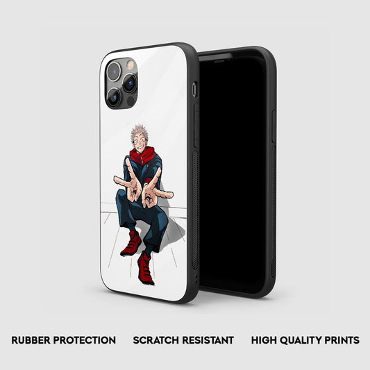 Yuji Itadori White Silicone Armored Phone Case by Anime Phone Cover