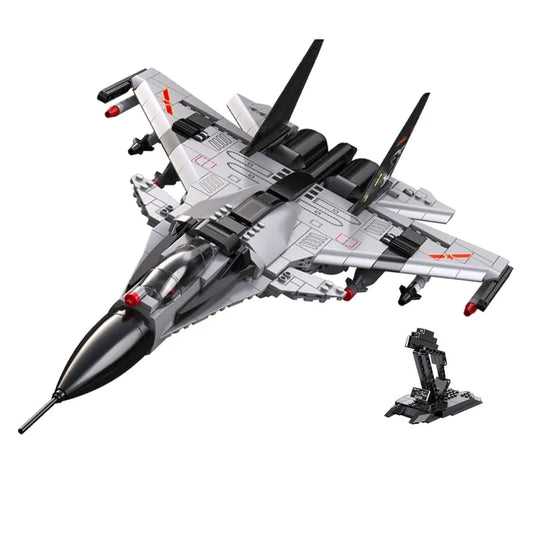 Military MOC Fighter Aircraft Striker Plane Bricks Toy