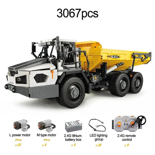 MOC RC Motorized Large Dump Truck Car Bricks Toy EU