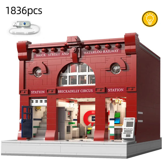 MOC Creator Expert London Subway Station Bricks Toy