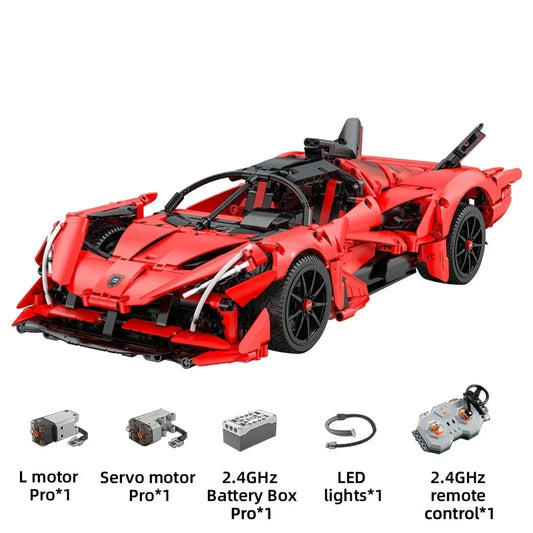 MOC RC Motorized APE Racing Hyper Car Bricks Toys C63005