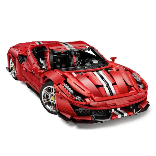 MOC RC Motorized Ferrari 488 Racing Sports Car Bricks Toys