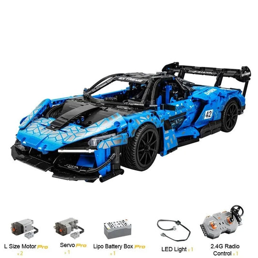 MOC RC Motorized McLaren Senna GTR Racing Car Bricks Toy