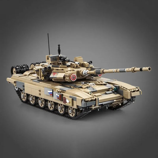 MOC WW2 Motorized RC T90 Main Battle Tank Bricks Toys C61003