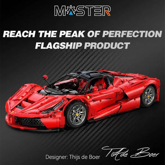 Tech MOC Ferrari Laferrari Super Racing Hyper Car Bricks Toy
