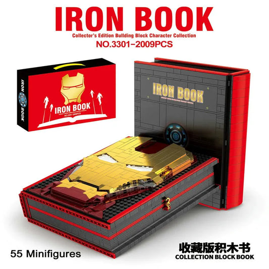 MOC 3301 Super Hero Movie Marvel Iron Book Bricks Toys
