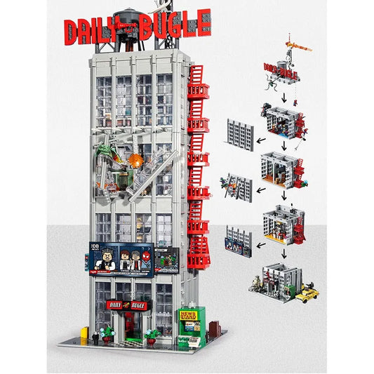 MOC 78008 Creator Expert Super Hero Daily Bugle Bricks Toys