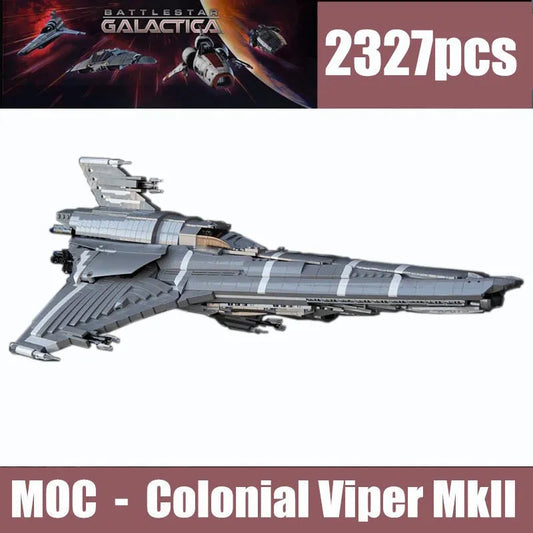 MOC Battlestar Galactica UCS Colonial Viper MKII Bricks Toys