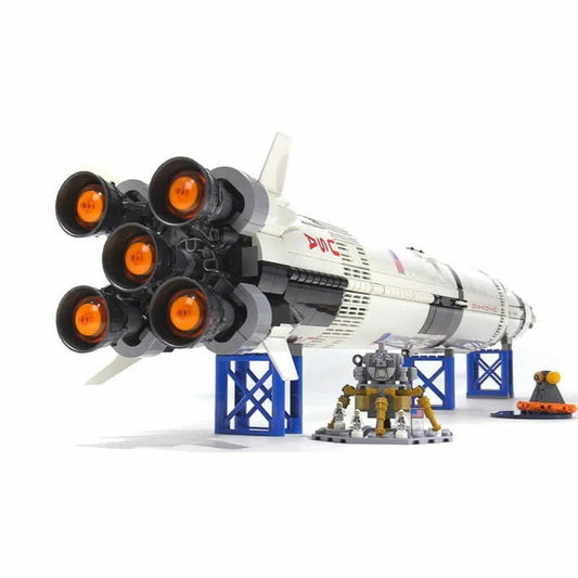 Building Block MOC Idea USA Apollo Saturn V Space Rocket