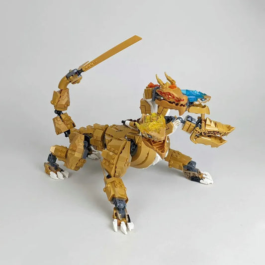 Building Block Ninjago MOC Golden Ultra Dragon 60011 Bricks Toy