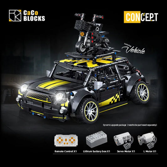 MOC C020 RC Motorized Safety Mini Sports Car F56 Bricks Toy