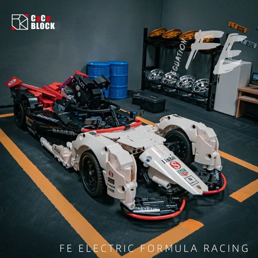 MOC Concept Formula E Porsche 99X Electric Racing Car Bricks Toy