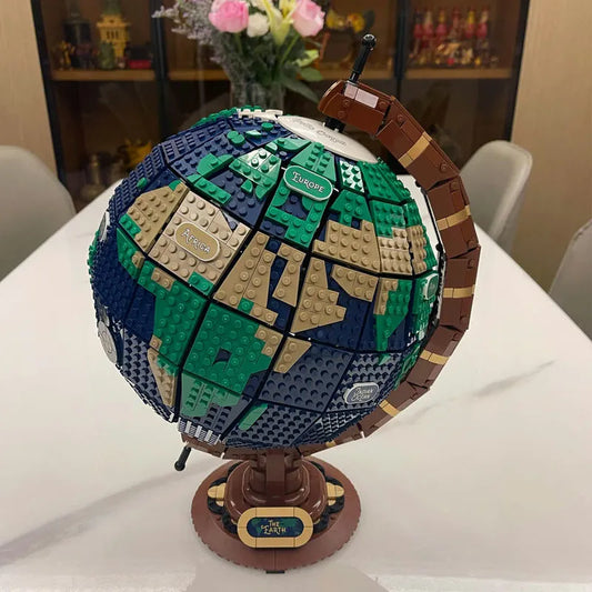 MOC Creator Expert Earth Globe World Map Bricks Toys 95335