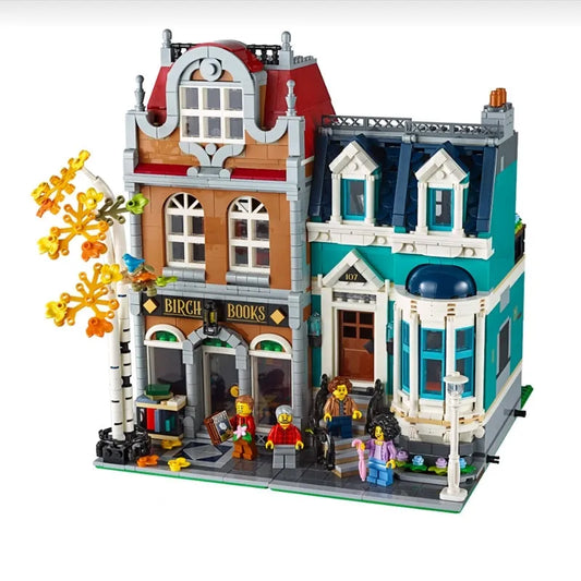 Expert MOC 10201 Creator City Book Store Shop Bricks Toy