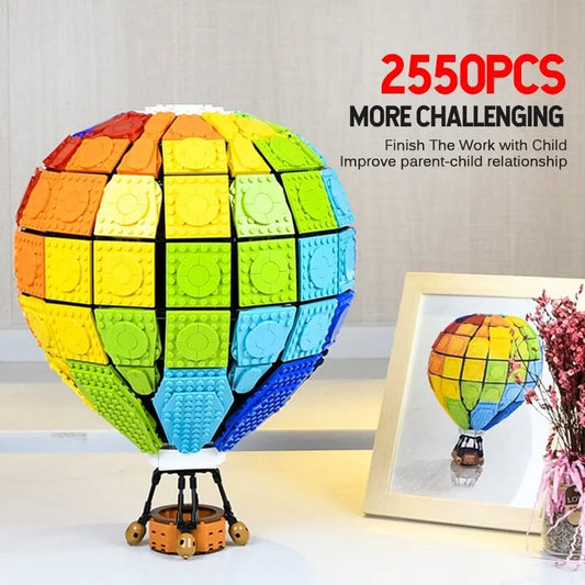 MOC Expert Creator Rainbow Balloon Bricks Toys