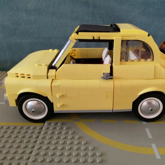 Expert Creator Tech MOC Classic Fiat 500 Car Bricks Toys