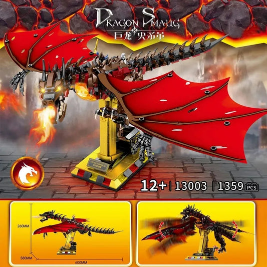 MOC Expert Movie Smaug Dragon Bricks Toys 13003