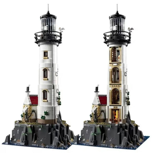 Ideas Motorized Light House MOC Bricks Toy 92882