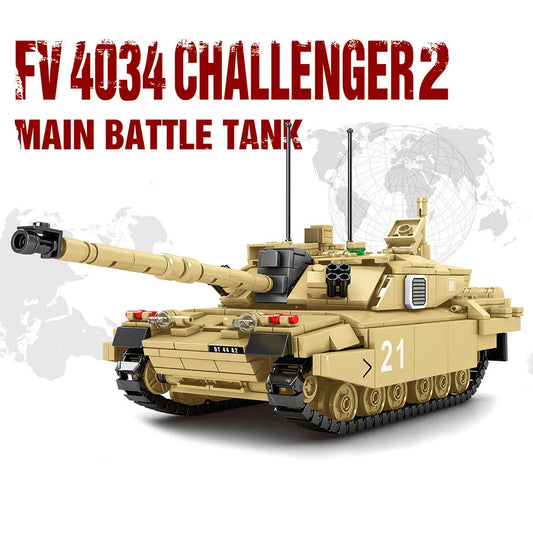 Military UK Army FV4034 Challenger 2 Main Battle Tank Bricks Toy