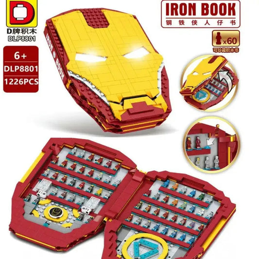 MOC Movies Marvel Super Hero Iron Man Book Bricks Toy
