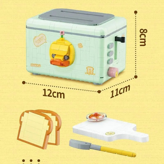 MOC Retro Bread Machine City MINI Bricks Model Kids Toys
