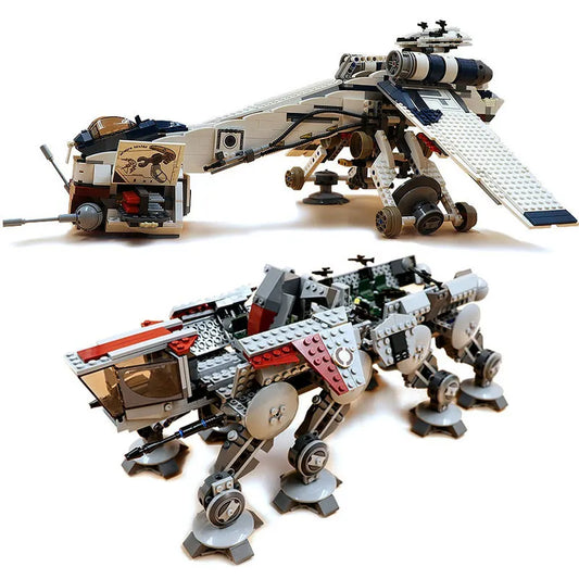 Star Wars MOC 05053 Republic Dropship AT-OT Walker Bricks Toy