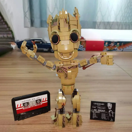 Super Heroes MOC 2014 Marvel Movie I am Groot Bricks Toy