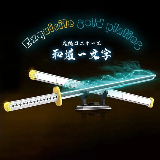 Creative MOC Demon Zoro Wado Ichimonji Sword Bricks Toy