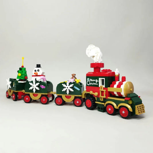 Ideas Christmas Tree Santa Train LED Bricks Toy