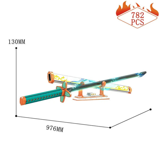 MOC Creative Demon Slayer Butterfly Blade Knife Bricks Toy