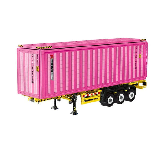 MOC Heavy Trailer Container Bricks Toys QC013