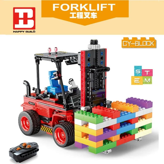 MOC RC STEM Heavy Forklift Truck Bricks Toys 33003