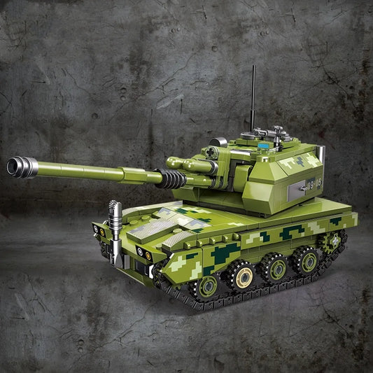 Military Type 05 Self-Propelled Howitzer Tank Bricks Toy